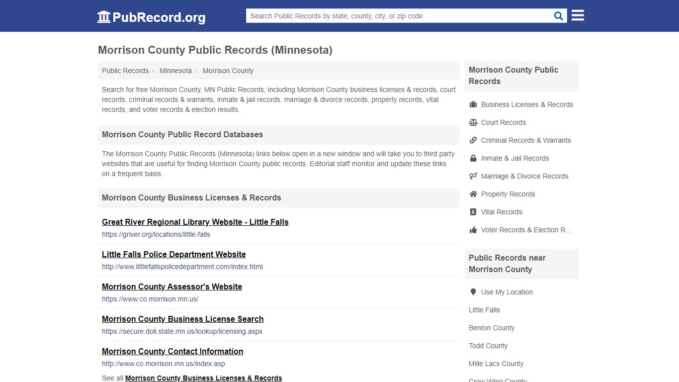 Morrison County Public Records (Minnesota) - PubRecord.org