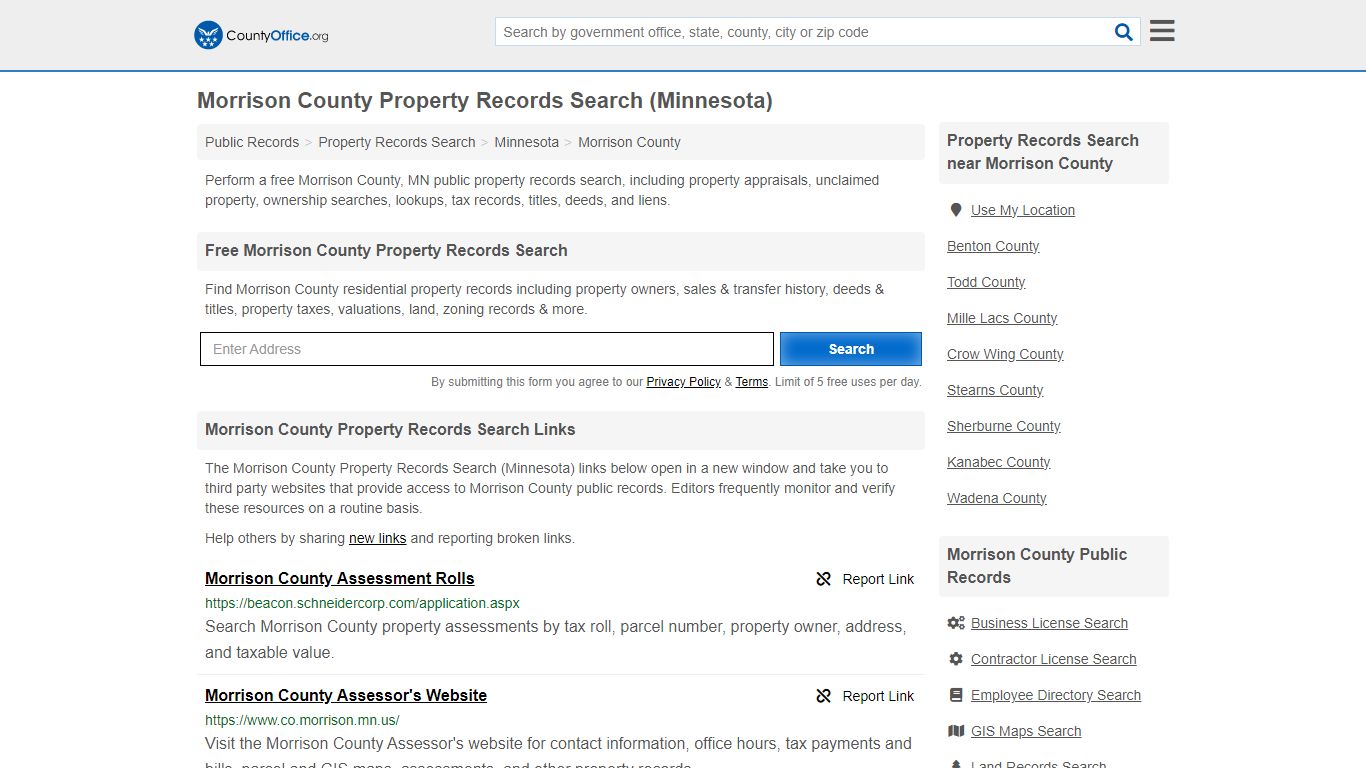 Morrison County Property Records Search (Minnesota) - County Office